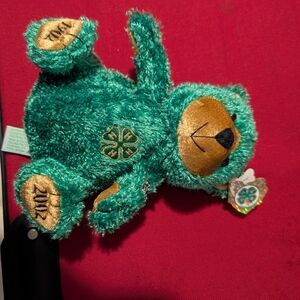 4-H Green Plush Teddy Bear with Embroidered Details